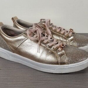 Ted Baker Kulei Sneaker, Rose Gold Leather, Womens Size 10 US / 41
